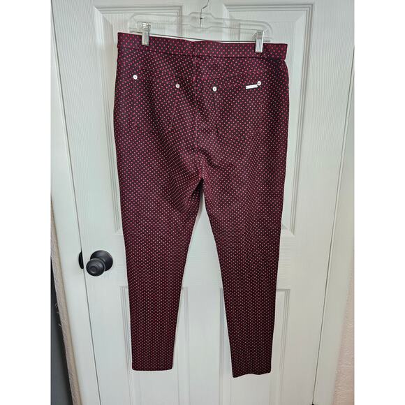 Michael Michael Kors Red Polka Dot Blue Skinny Jean Pants Size 1X - Picture 3 of 3